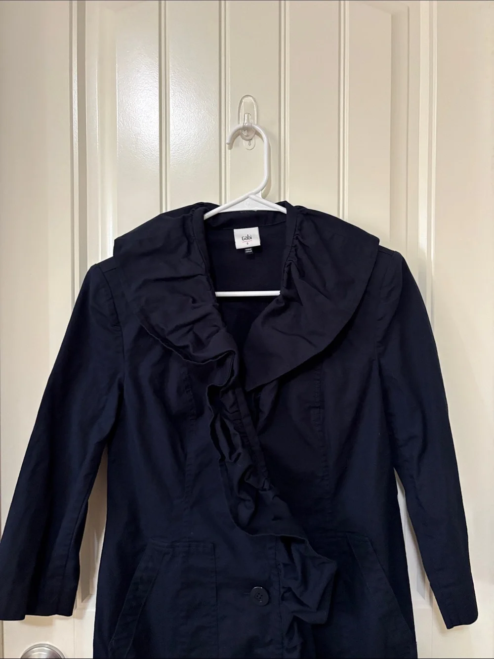 CAbi Navy Roll-Collar Trench‎ Coat